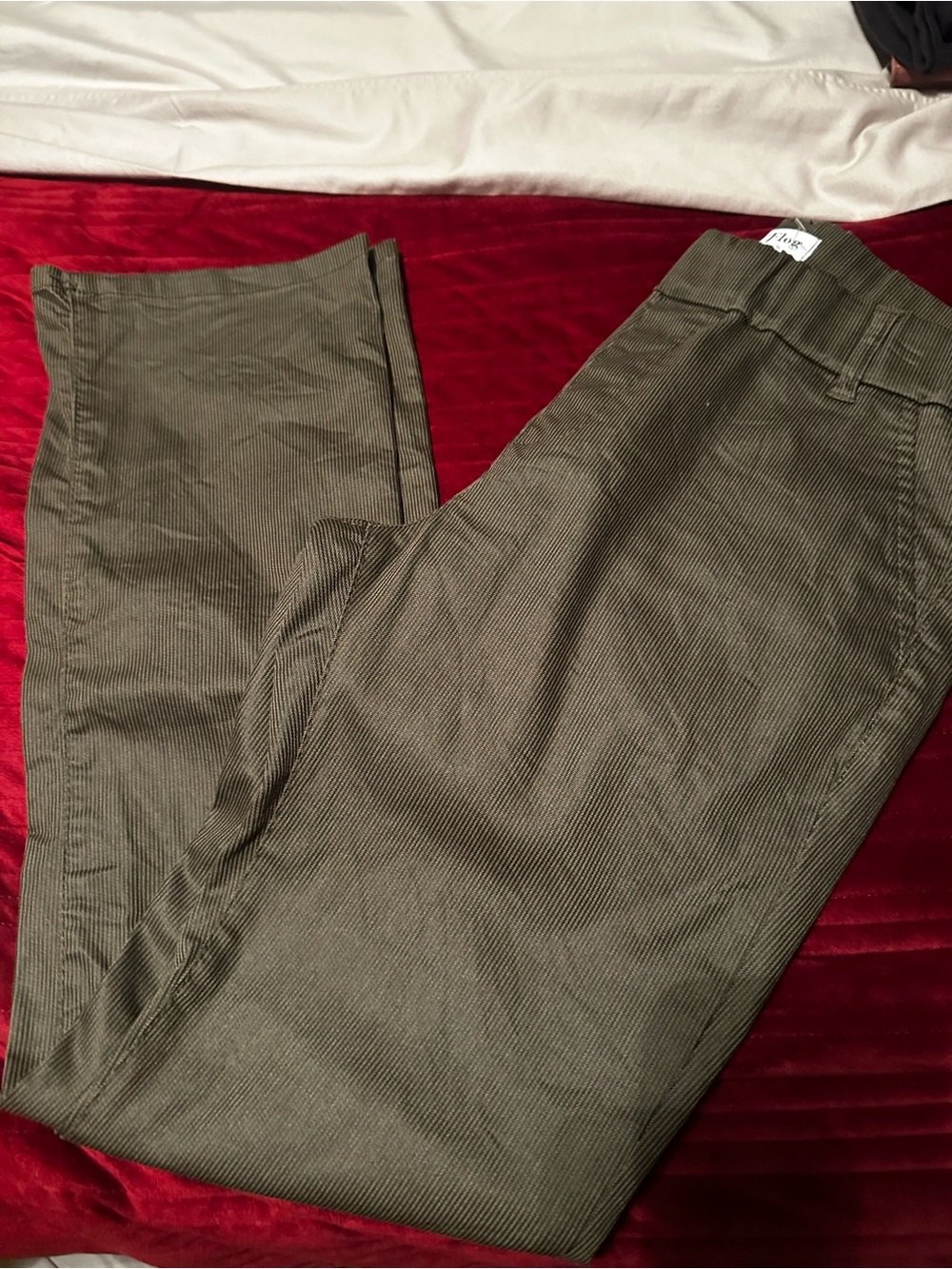 FLOG - stretch stripe pants size 30 Bevy Flog green pinstripe boot cut